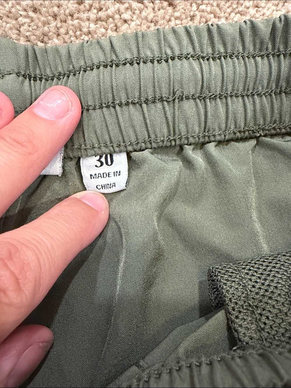 Rhythm. Olive Athletic Drawstring Swim Shorts - Picture 5 of 7
